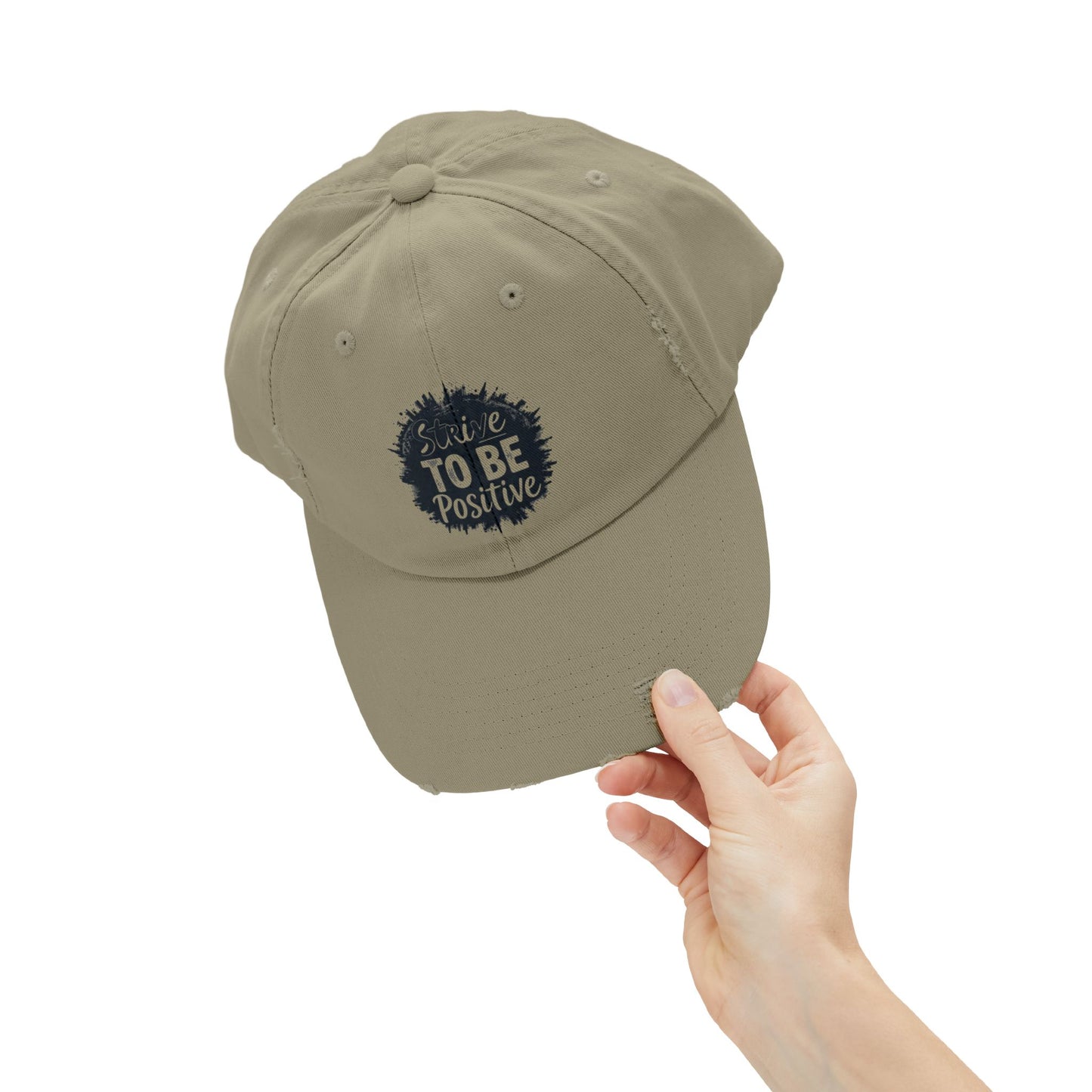 Strive To Be Positive Unisex Distressed Cap