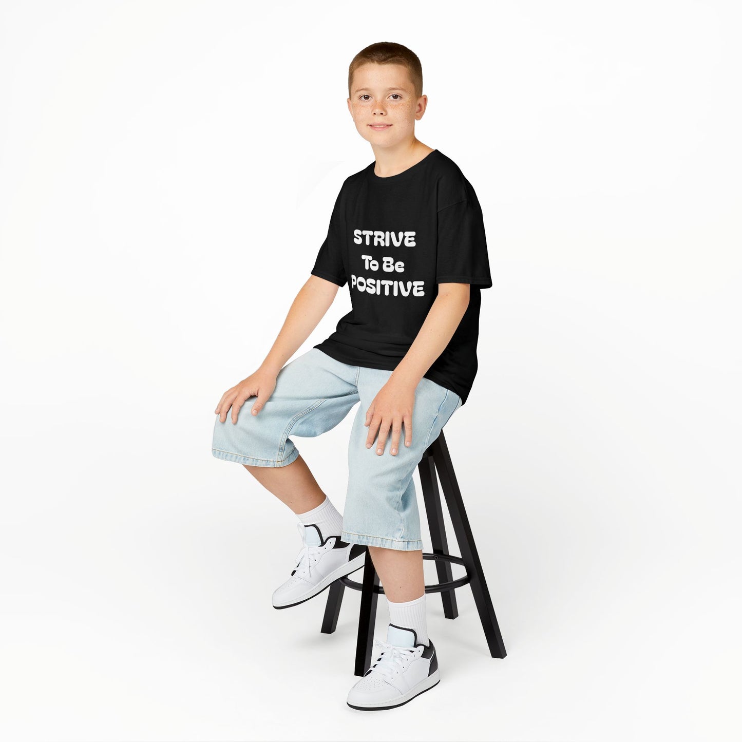 Strive To Be Positive Kids Cotton Tee Shirt
