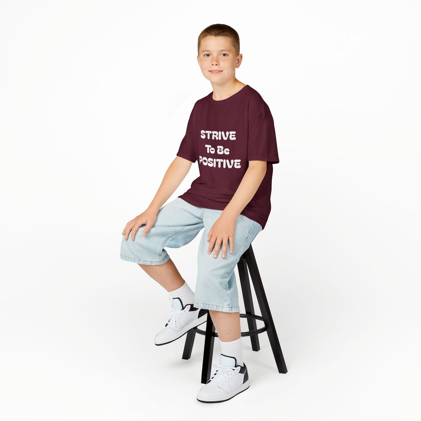 Strive To Be Positive Kids Cotton Tee Shirt