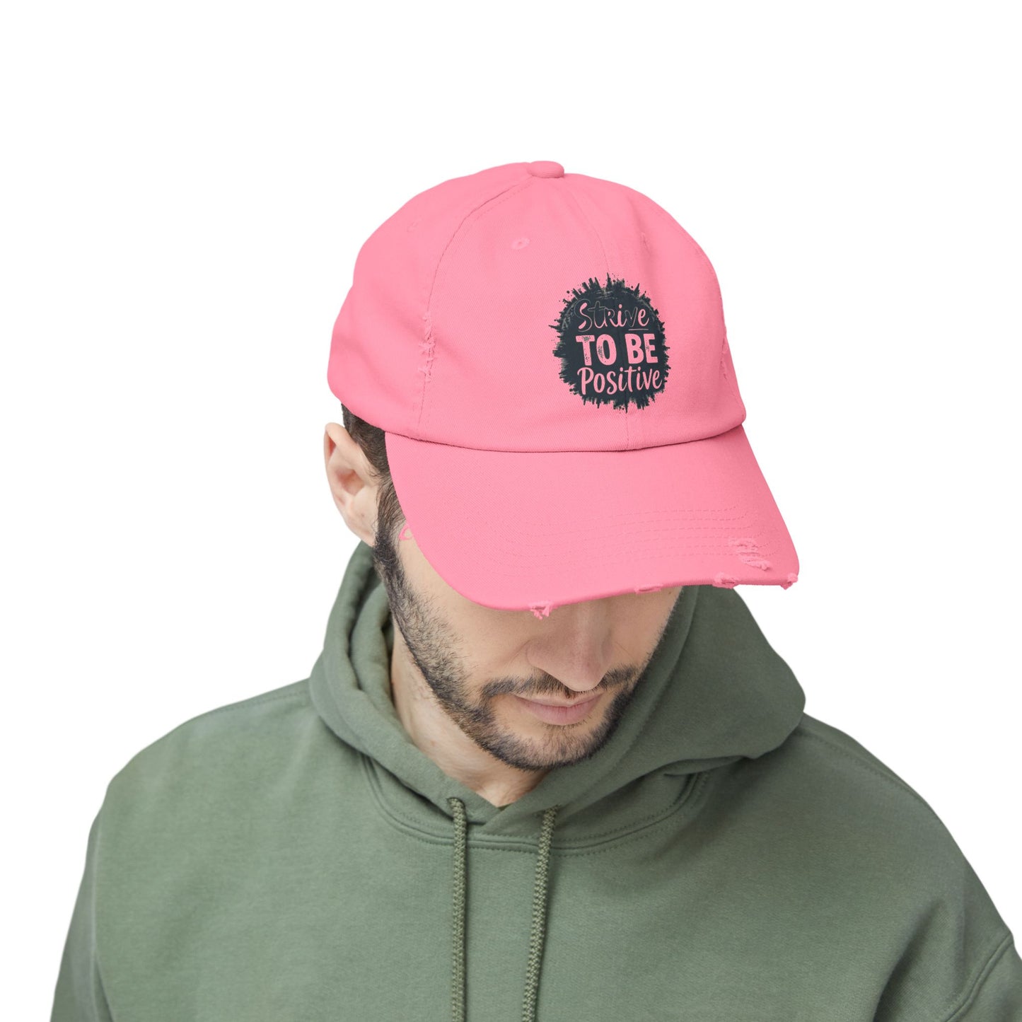 Strive To Be Positive Unisex Distressed Cap