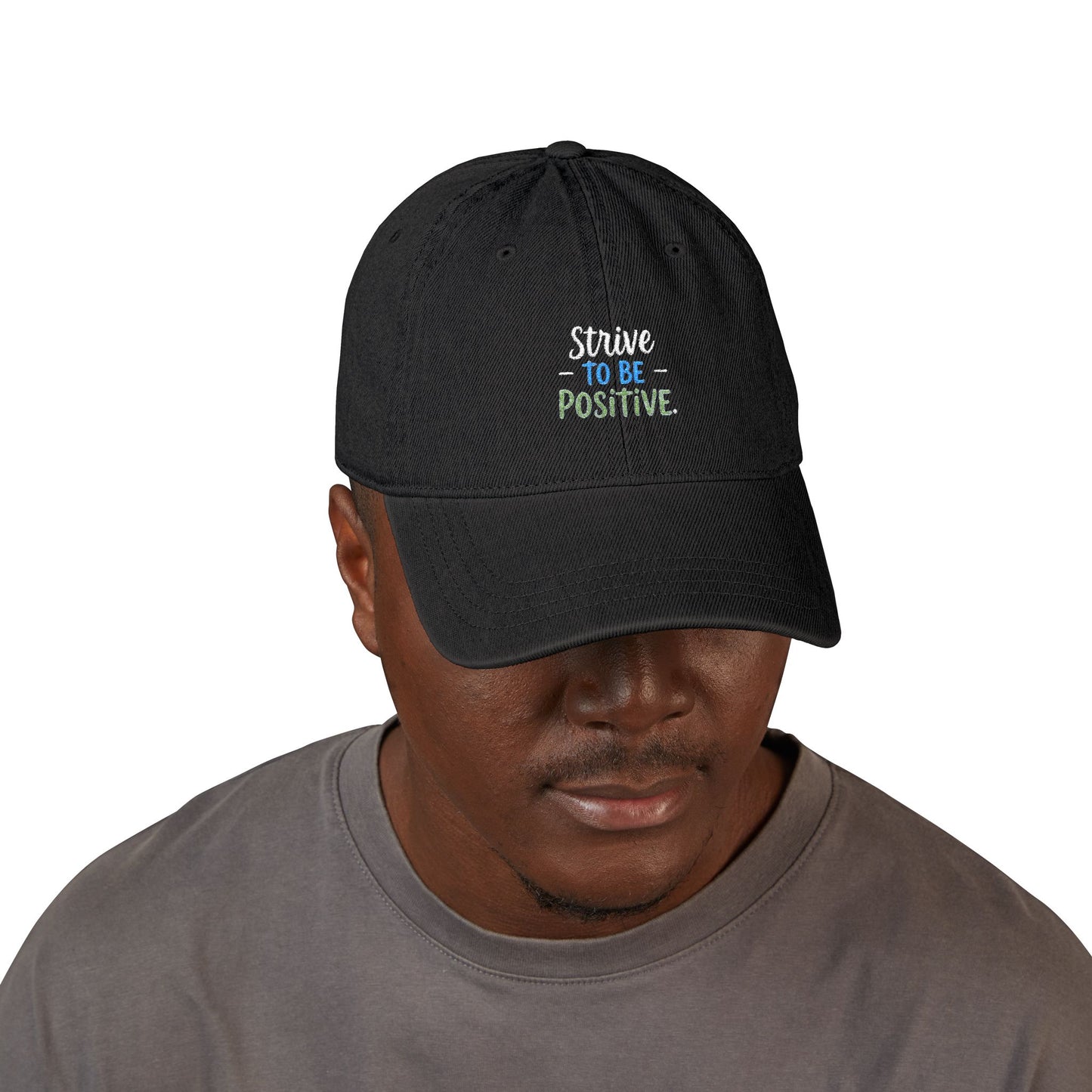 Strive To Be Positive Denim Hat (Embroidery)