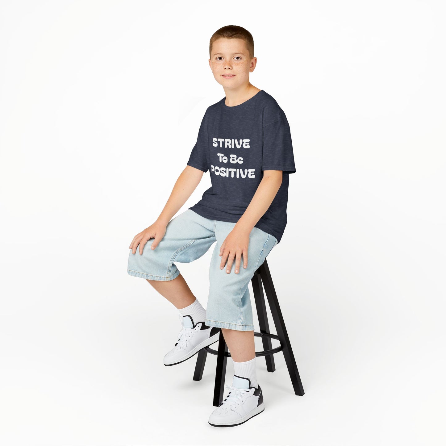 Strive To Be Positive Kids Cotton Tee Shirt