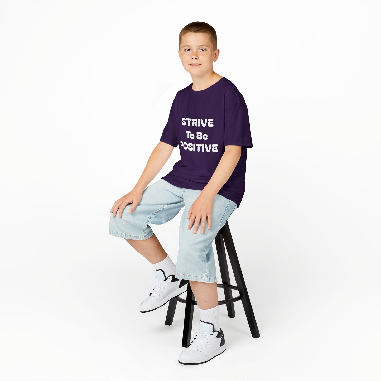Strive To Be Positive Kids Cotton Tee Shirt