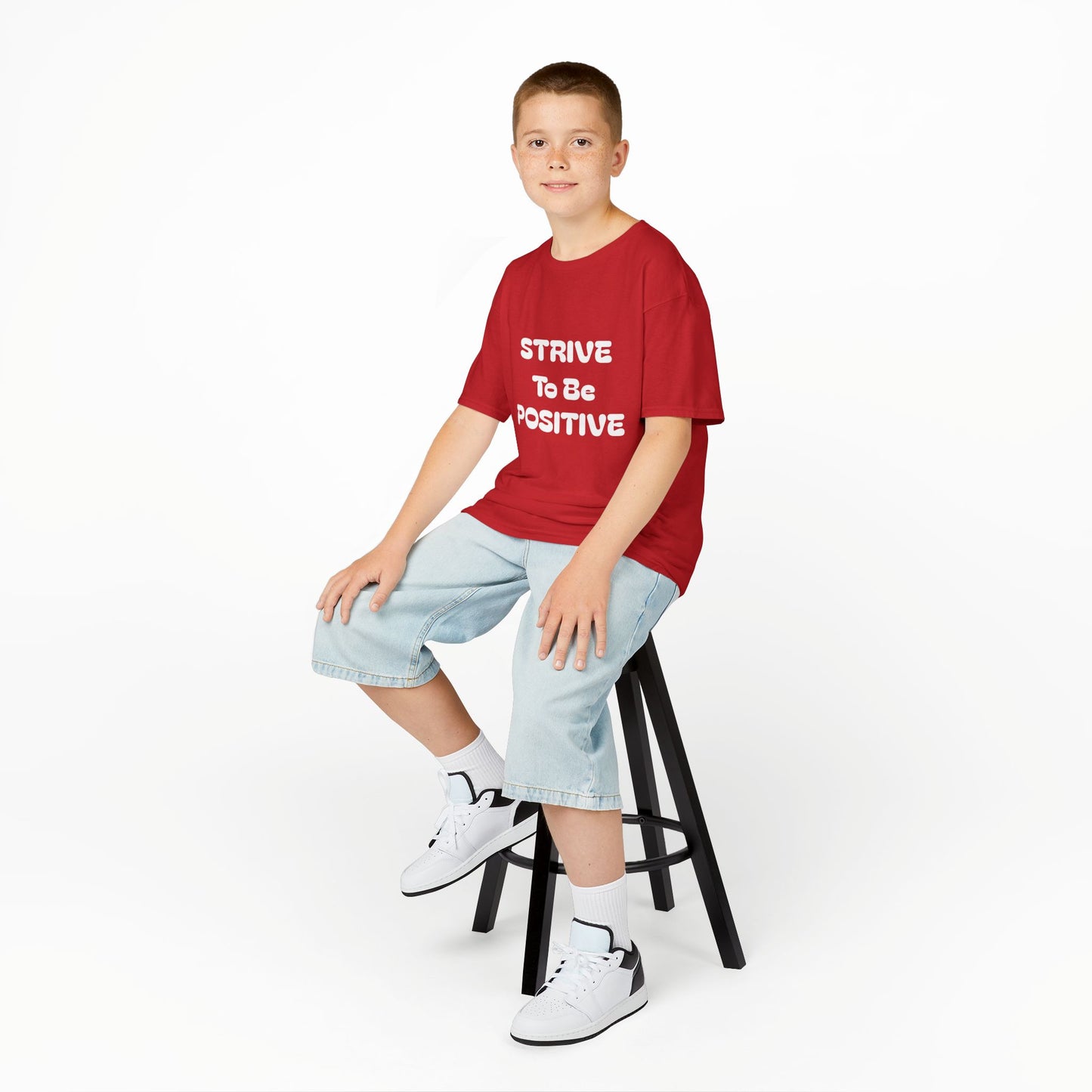 Strive To Be Positive Kids Cotton Tee Shirt