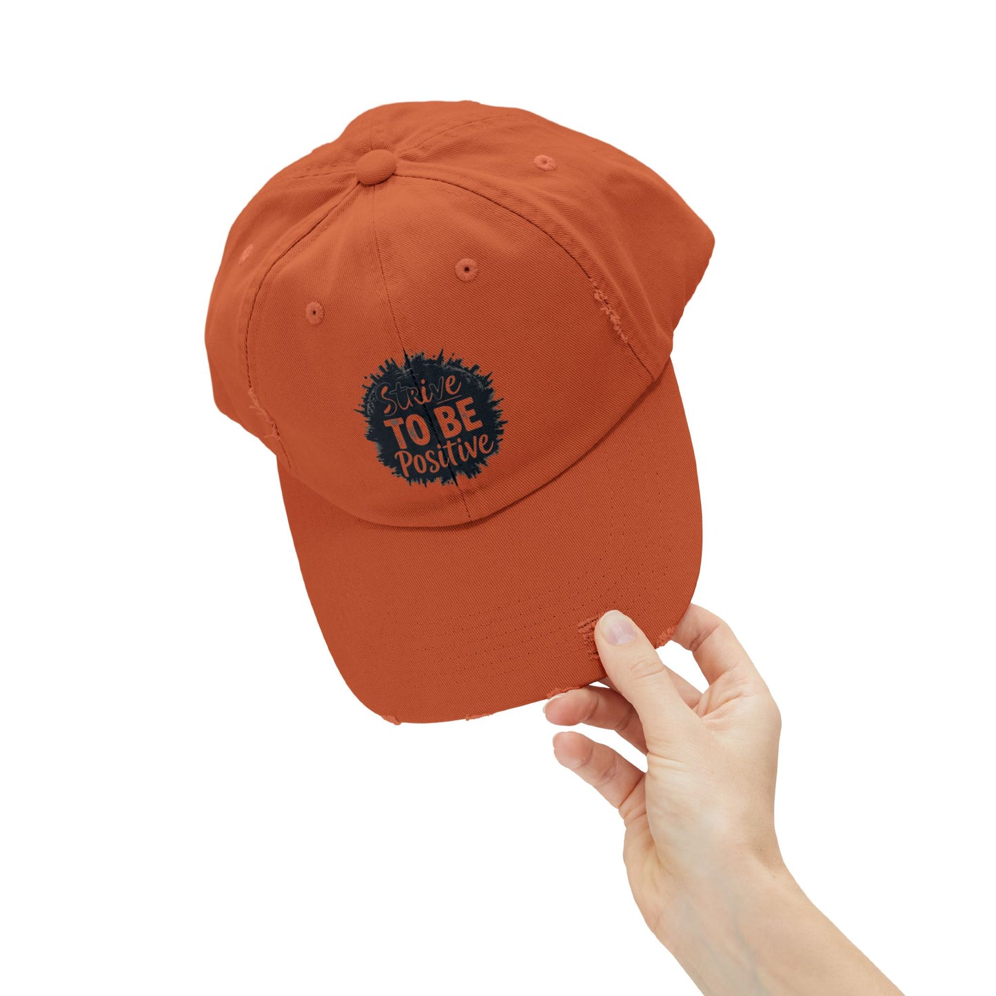Strive To Be Positive Unisex Distressed Cap