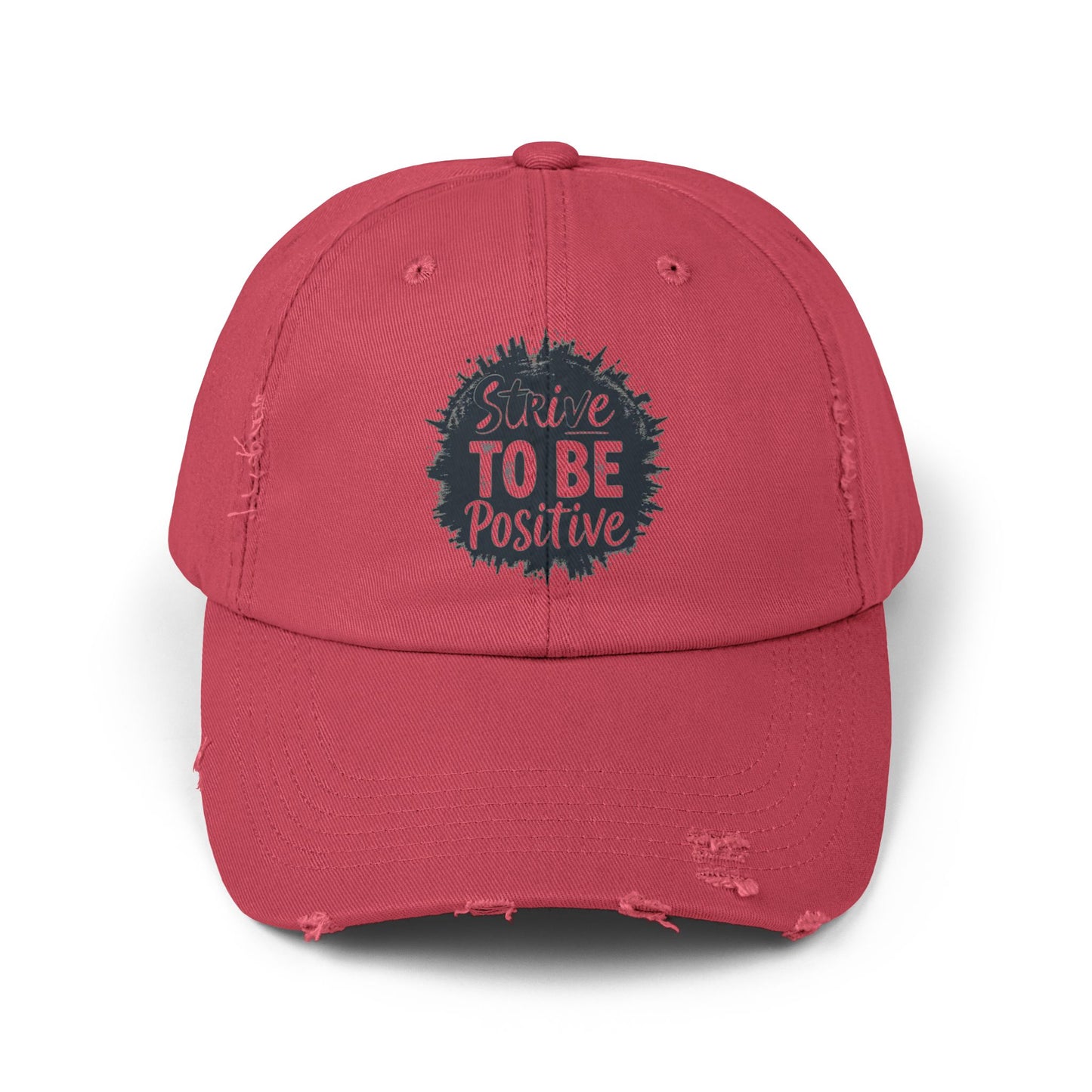 Strive To Be Positive Unisex Distressed Cap