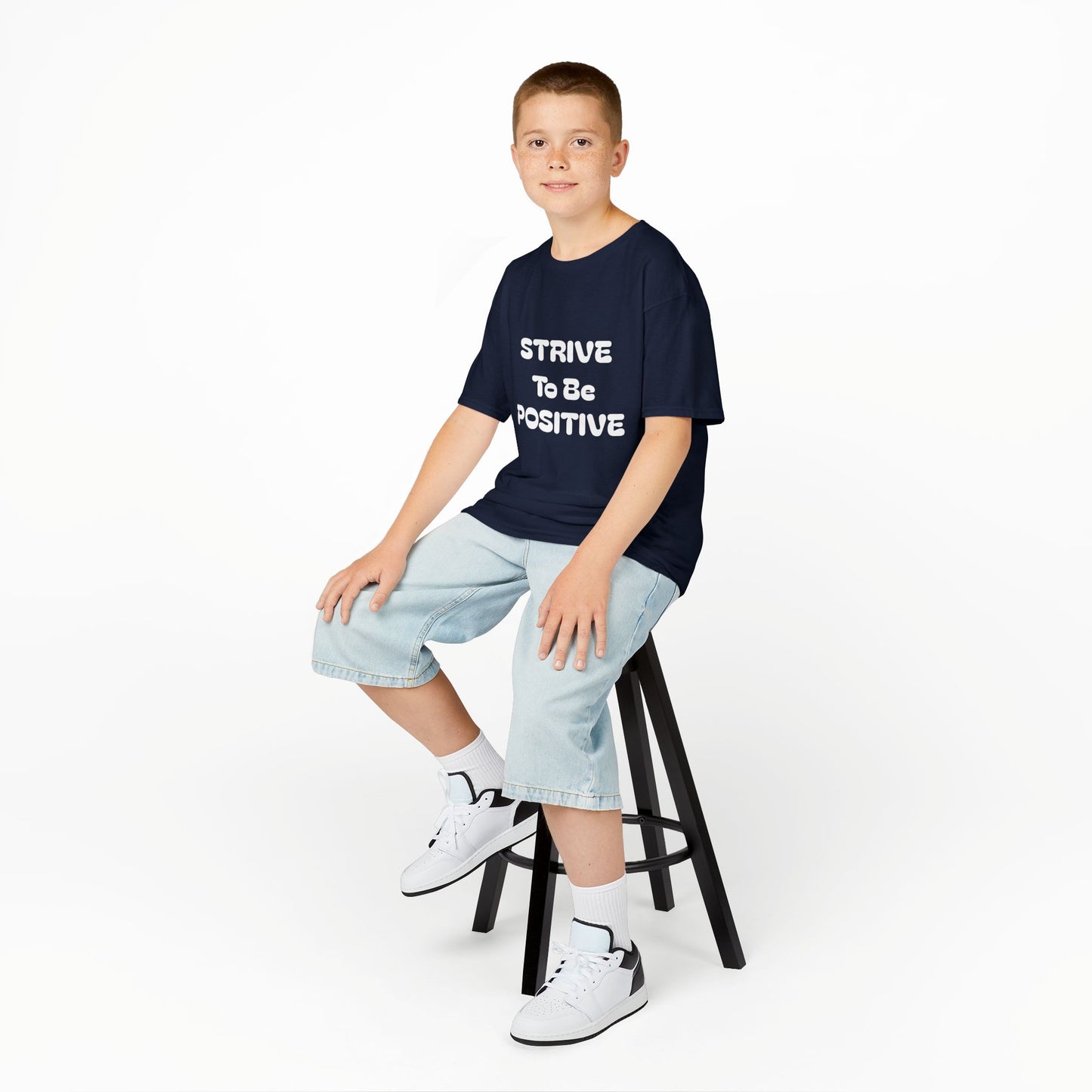 Strive To Be Positive Kids Cotton Tee Shirt