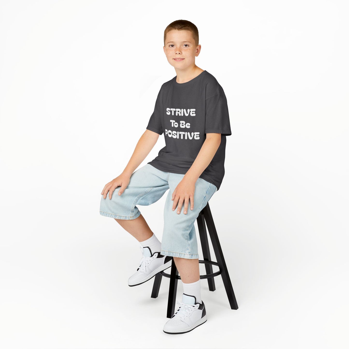 Strive To Be Positive Kids Cotton Tee Shirt