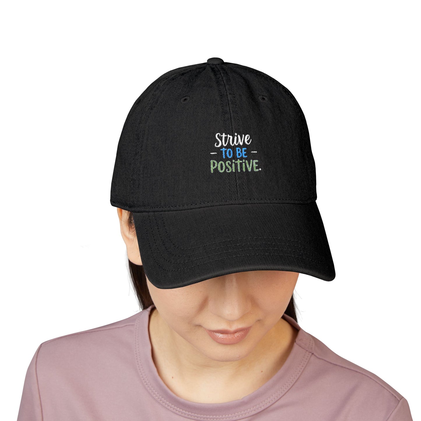 Strive To Be Positive Denim Hat (Embroidery)