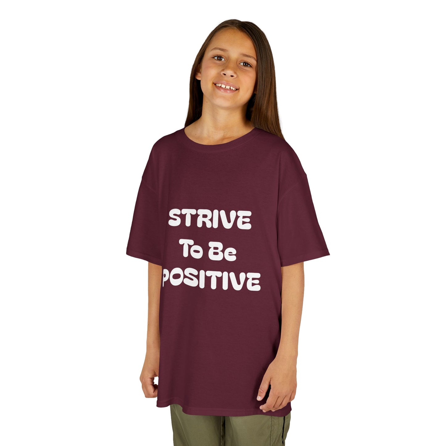 Strive To Be Positive Kids Cotton Tee Shirt