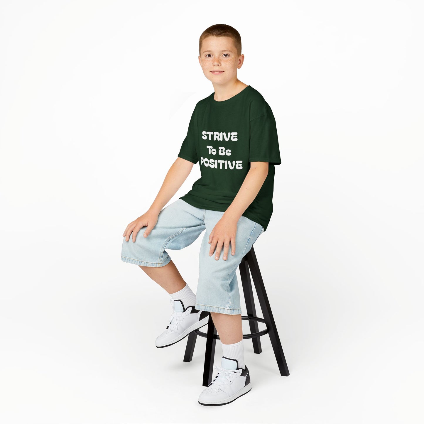 Strive To Be Positive Kids Cotton Tee Shirt