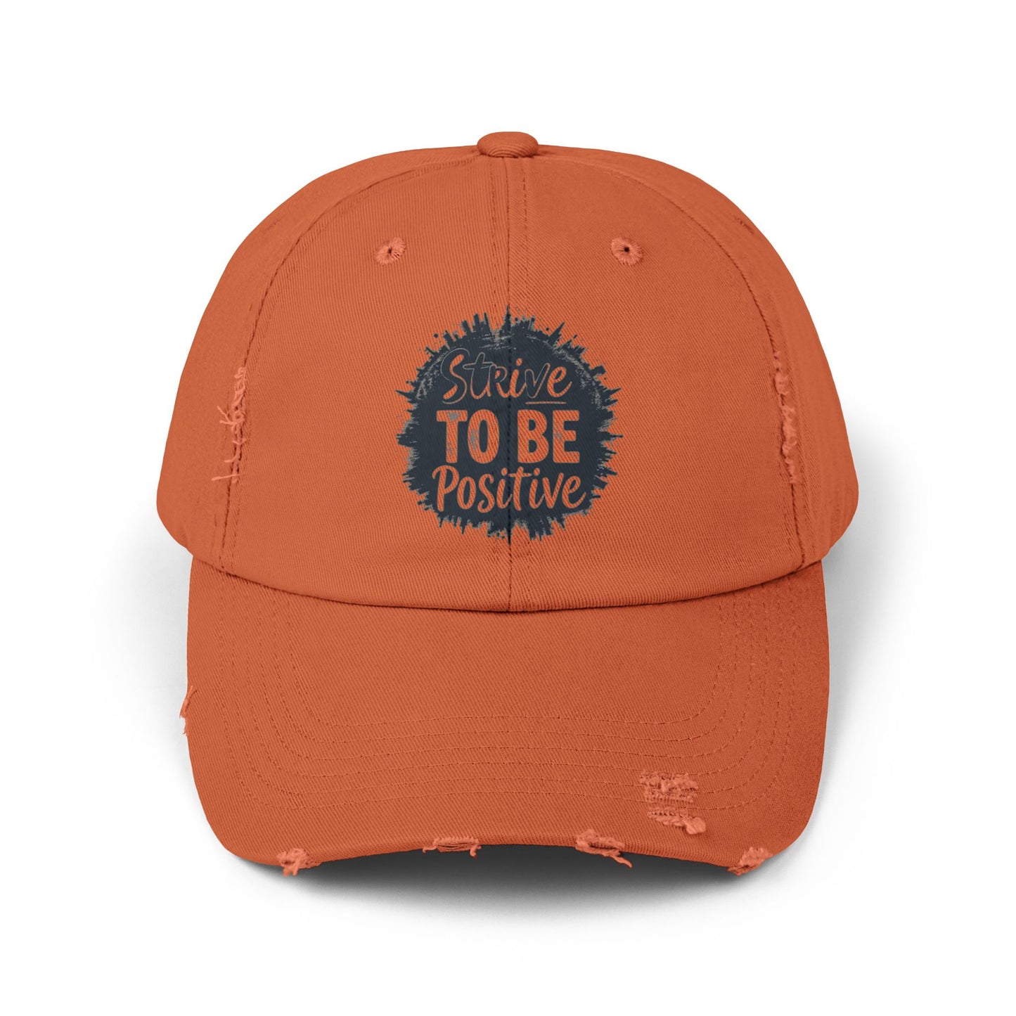 Strive To Be Positive Unisex Distressed Cap