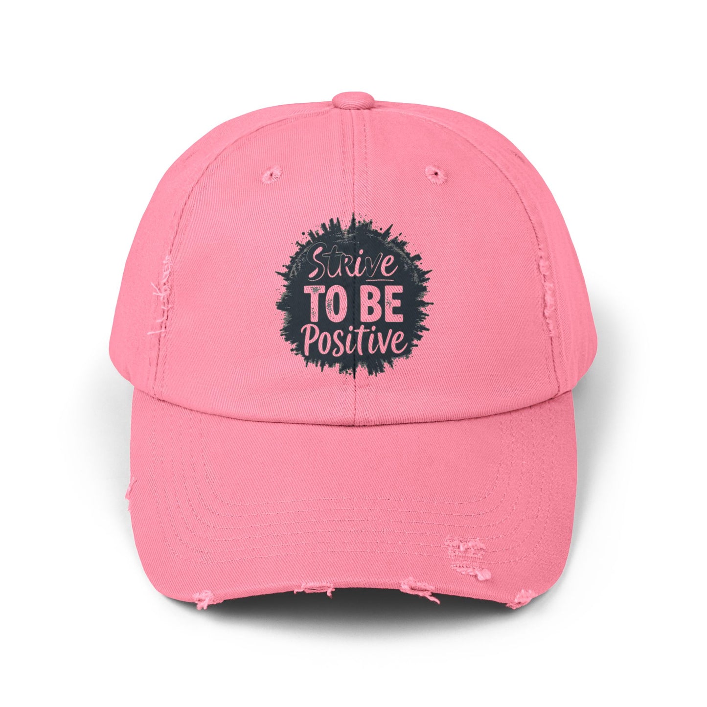 Strive To Be Positive Unisex Distressed Cap