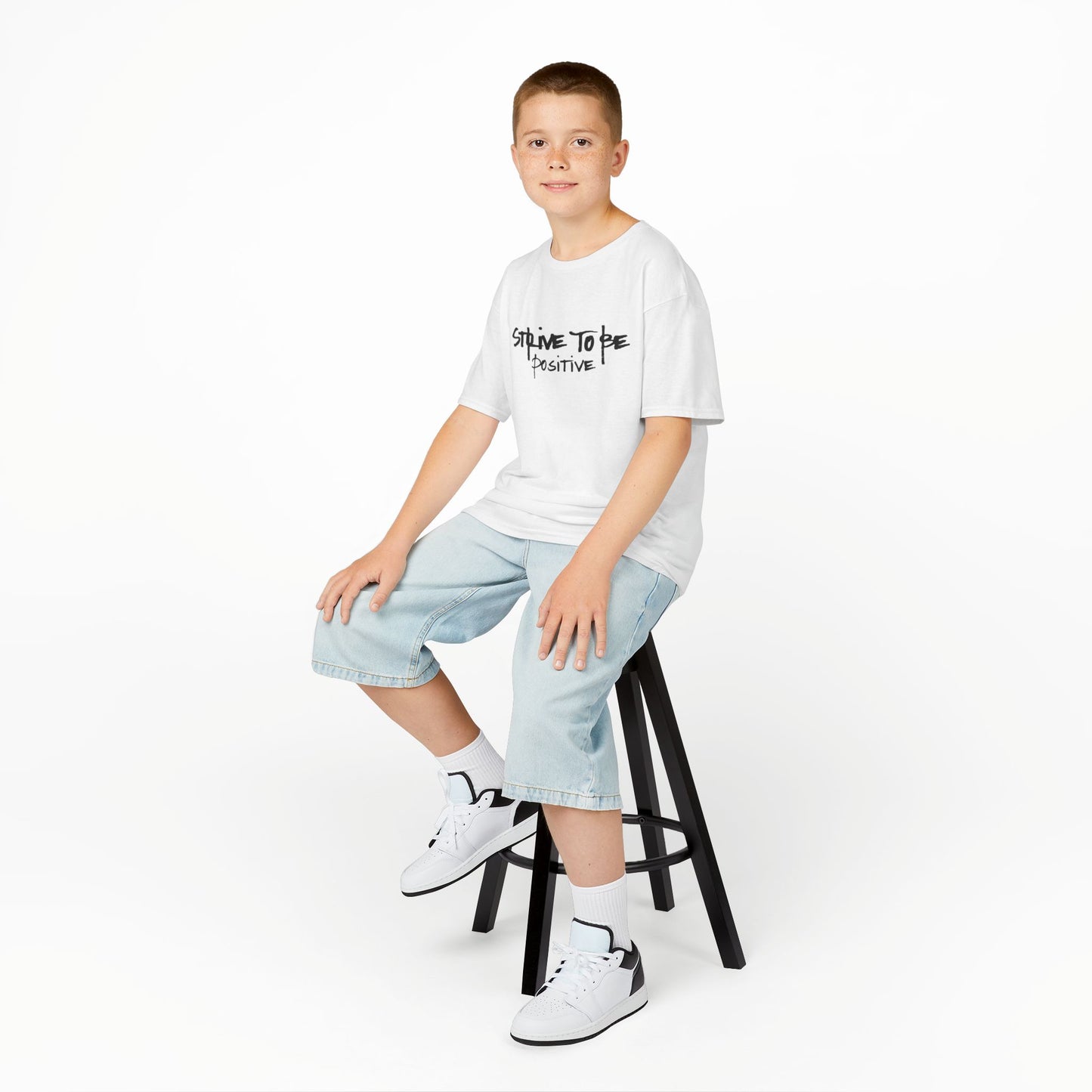 Strive To Be Positive Inspirational Kids Tee