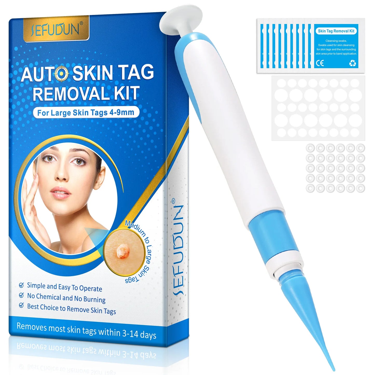 2 In1 Painless Auto Skin Tag Mole Wart Removal Kit