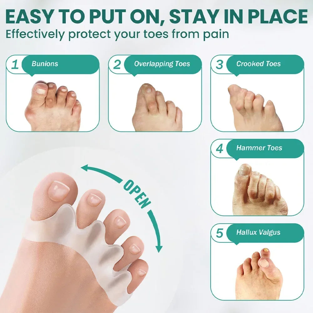 1 Pair Silicone Toe Separator & Corrector