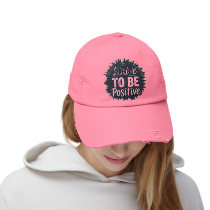 Strive To Be Positive Unisex Distressed Cap