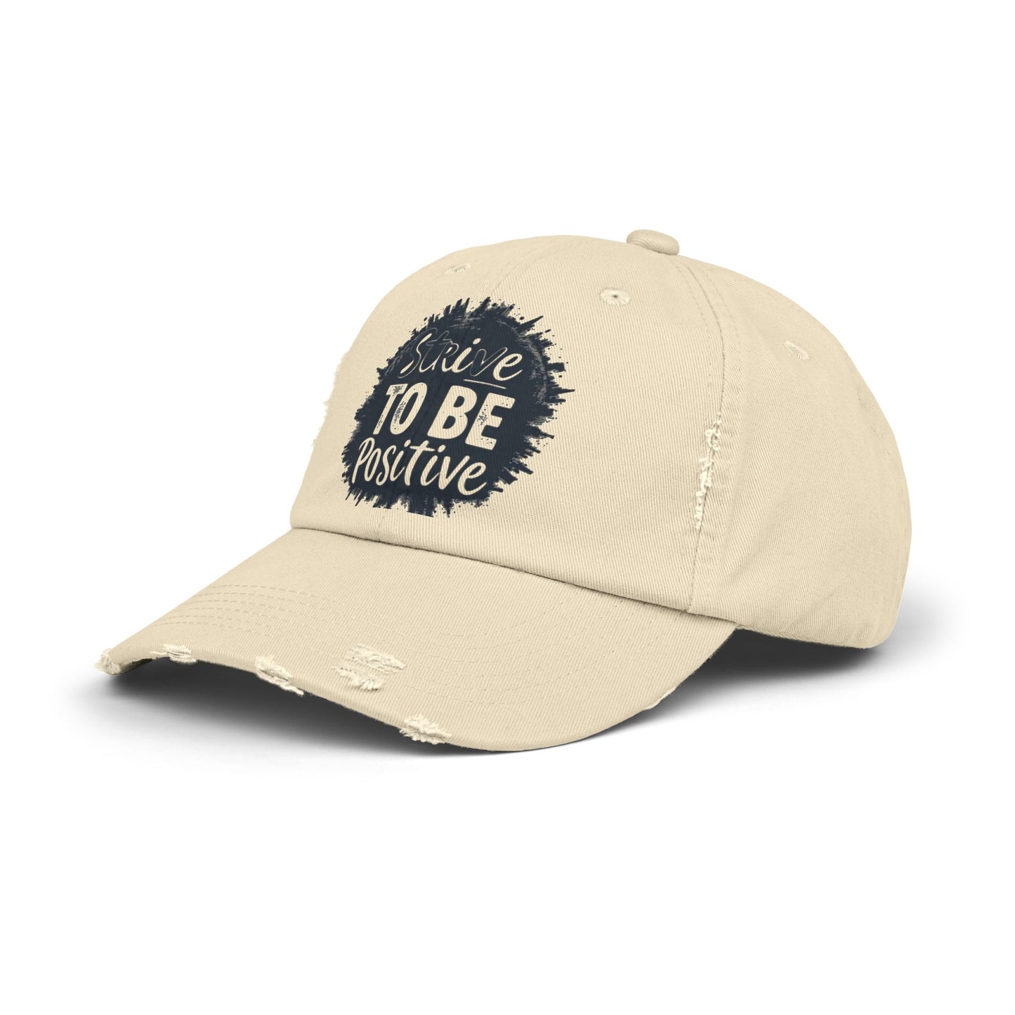 Strive To Be Positive Unisex Distressed Cap