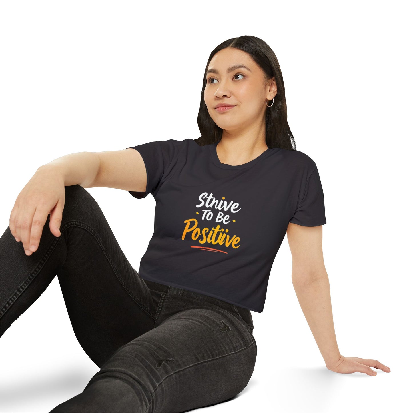 Strive to Be Positive Women's Festival Crop Top