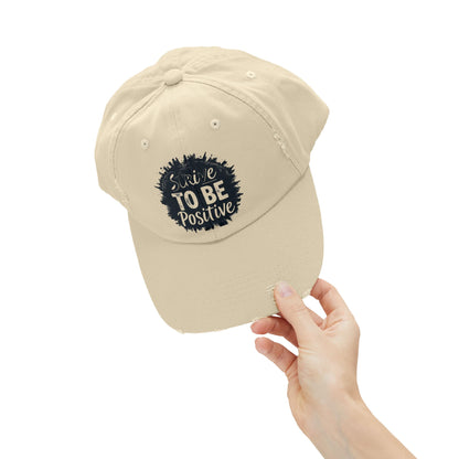 Strive To Be Positive Unisex Distressed Cap