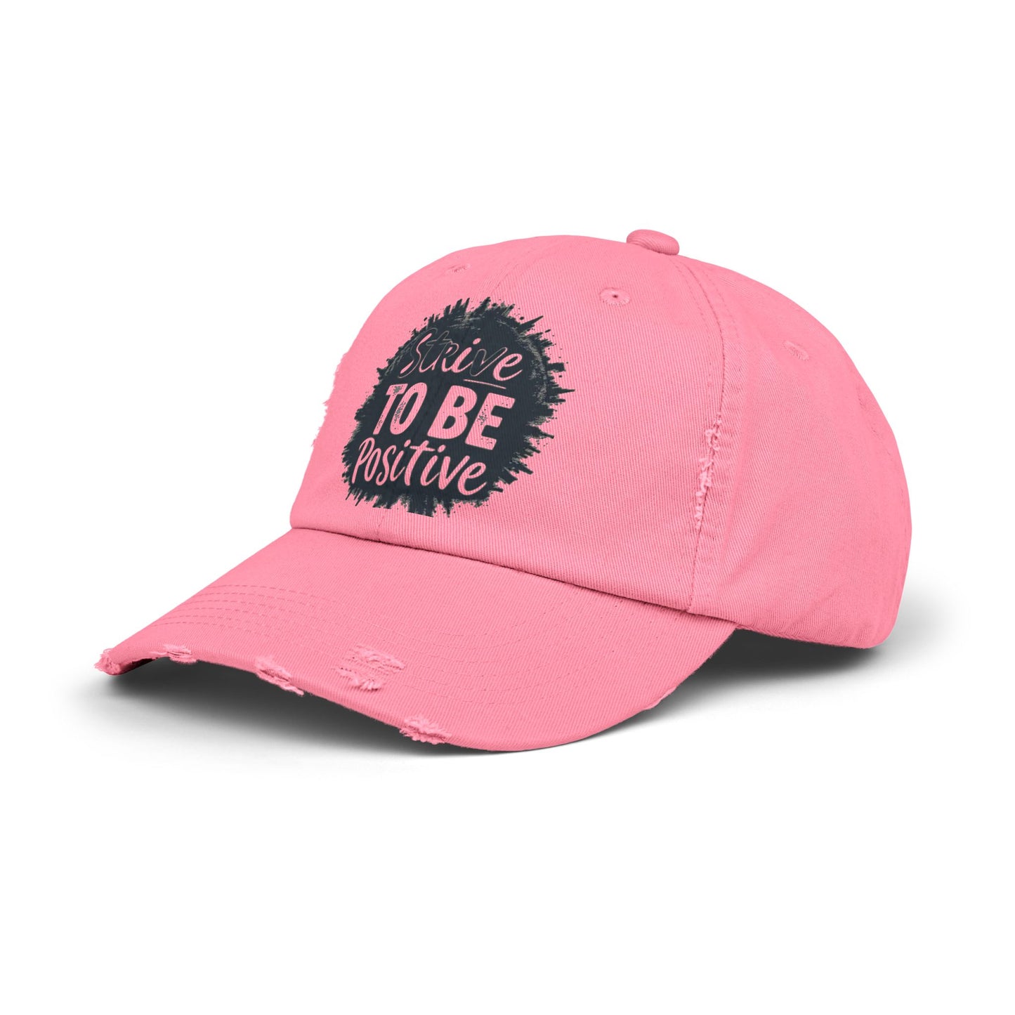 Strive To Be Positive Unisex Distressed Cap