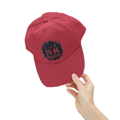 Strive To Be Positive Unisex Distressed Cap