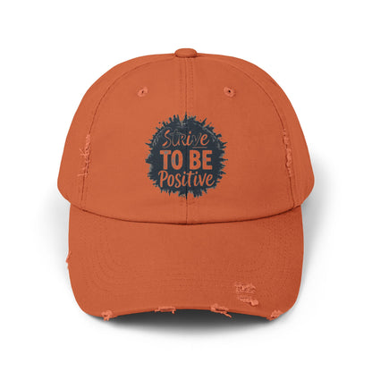 Strive To Be Positive Unisex Distressed Cap