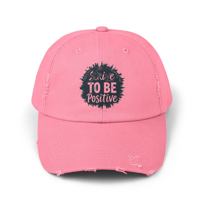 Strive To Be Positive Unisex Distressed Cap