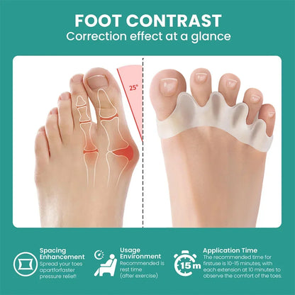 1 Pair Silicone Toe Separator & Corrector