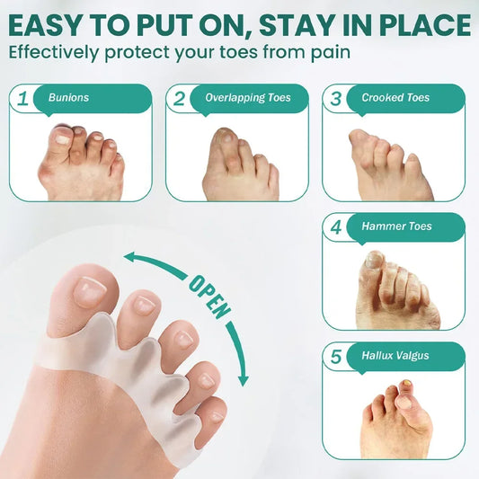 1 Pair Silicone Toe Separator & Corrector