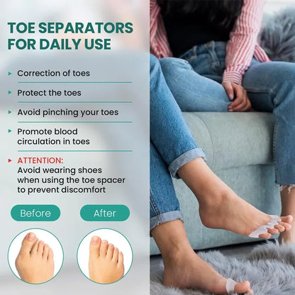 1 Pair Silicone Toe Separator & Corrector