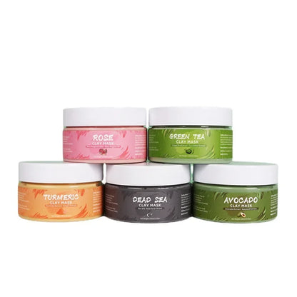 Turmeric Green Tea Rose Avocado Facial Clay Mask